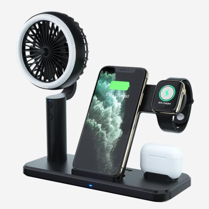 Multi-function wireless charging with small fan