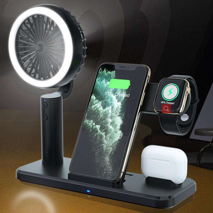 Multi-function wireless charging with small fan