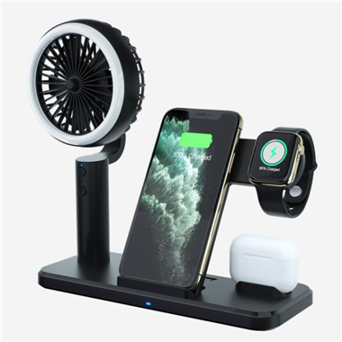 Multi-function wireless charging with small fan